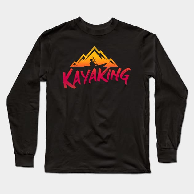 kayaking Long Sleeve T-Shirt by fabecco